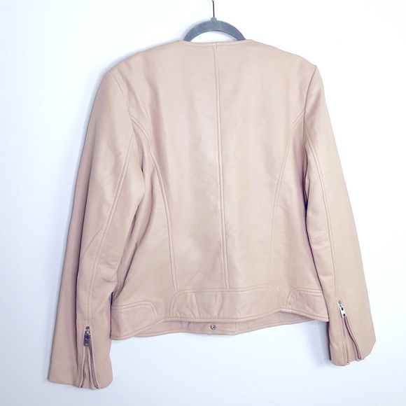 LUCKY brand pink leather Moto jacket - Picture 2 of 9